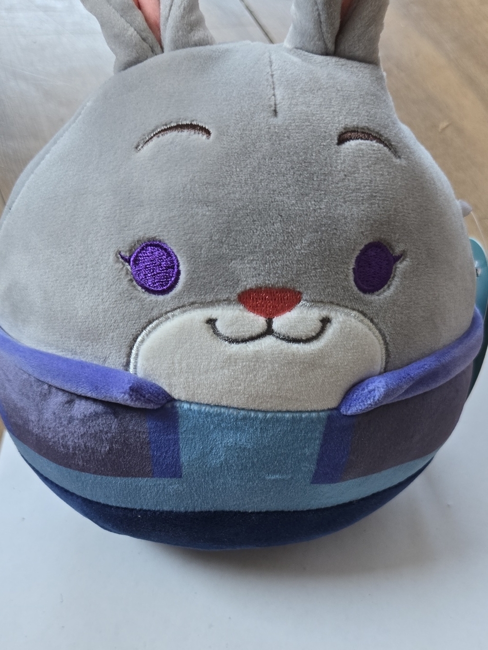 Disney Squishmallows Judy Hopps Gray and Purple Bunny Plush Tag